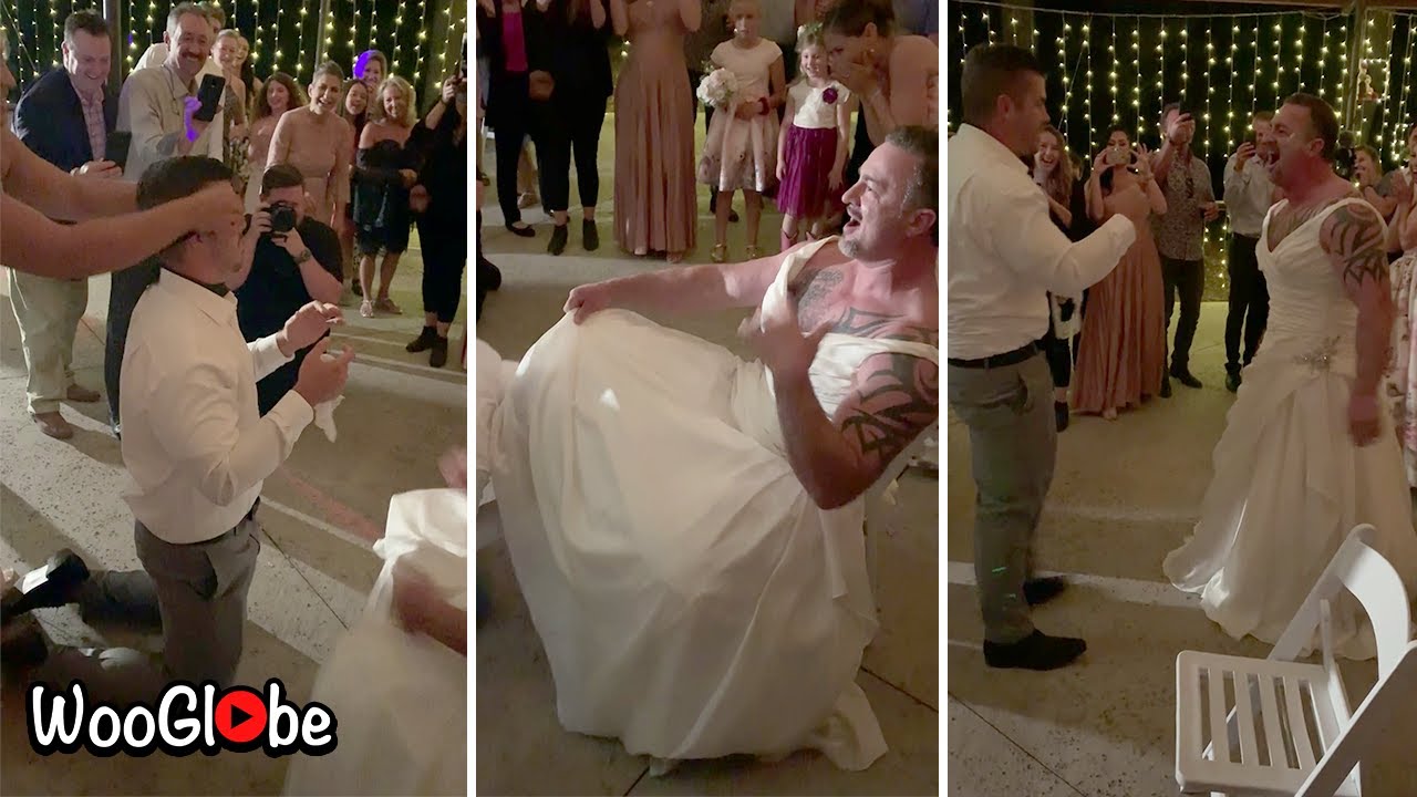 Пранк свадьба фото Hilarious Garter Toss Prank on Best Friends Wedding - YouTube