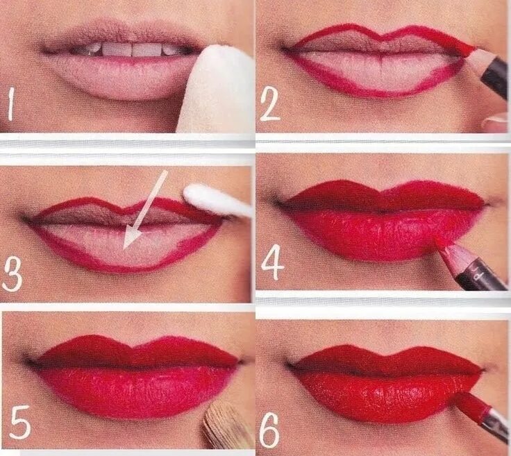 Правила макияжа губ lipstick step by step - Lipstick tutorial, How to apply lipstick, Lipstick makeu