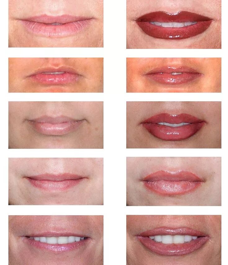 Правила перманентного макияжа губ Before & After- Permanent Lip Makeup . Permanent makeup eyeliner, Lip permanent 