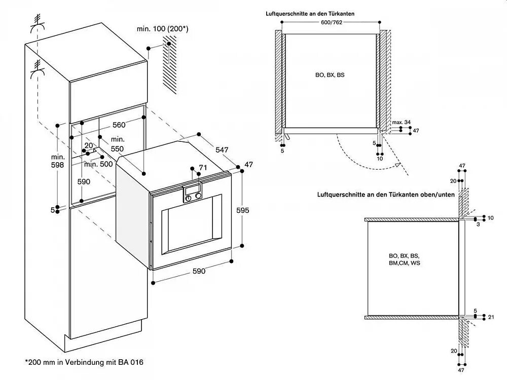 Правила подключения газового духового шкафа Духовой шкаф Gaggenau BO471102 в наличии или под заказ