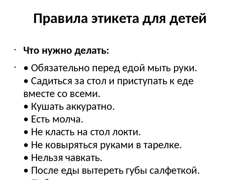 Правила сетикета для школьников и красивое оформление Придумать правила человека