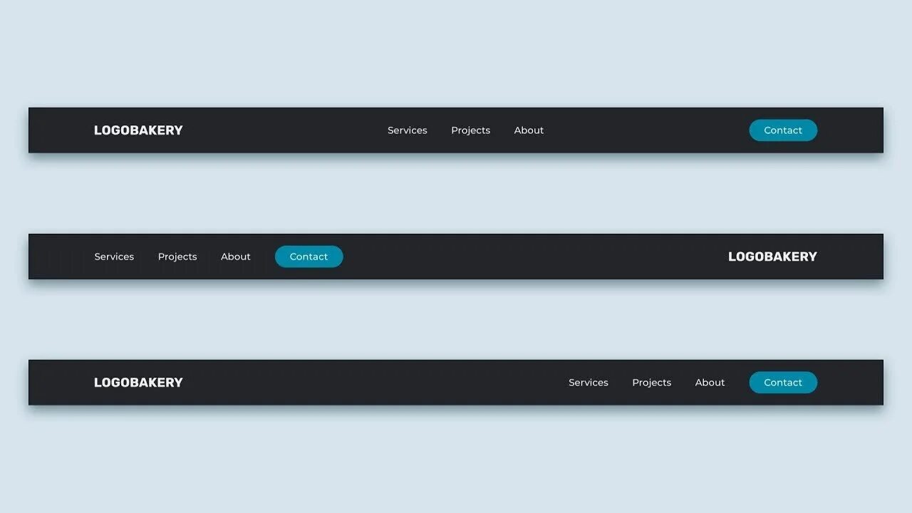 Правила современного дизайна Modern Navigation Bar Designs with Flexbox