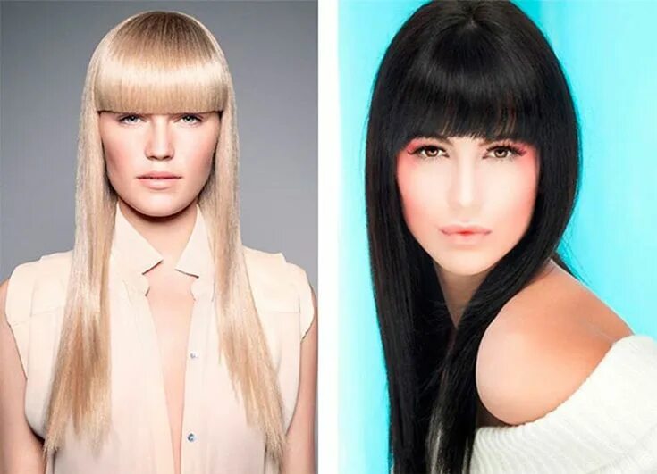 Правильная челка фото Women haircuts 2017: Straight bangs #bangs #haircuts #straight #women Womens hai