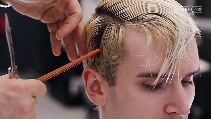 Правильная мужская стрижка ножницами Pin em Corte de cabelo