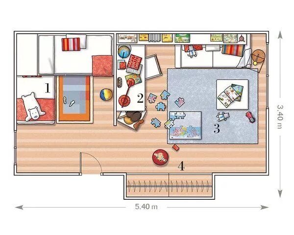 Правильная планировка детской комнаты Dormitorio y estudio por separado Dormitorios, Diseño de habitación de niños, Di