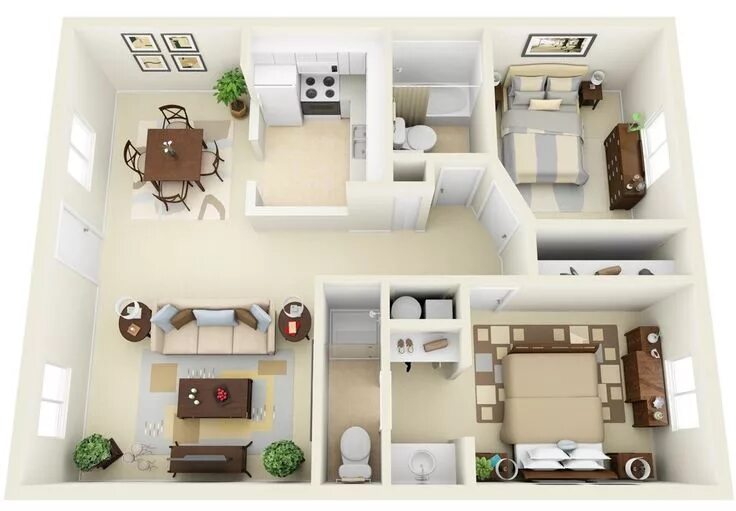 Правильная планировка дома Planos de apartamentos, Planos de departamentos modernos, Apartamentos modernos