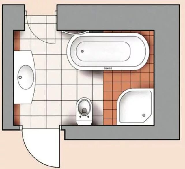 Правильная планировка ванной комнаты Планировка ванной комнаты с ванной и душевой кабиной - 12 лучших решений