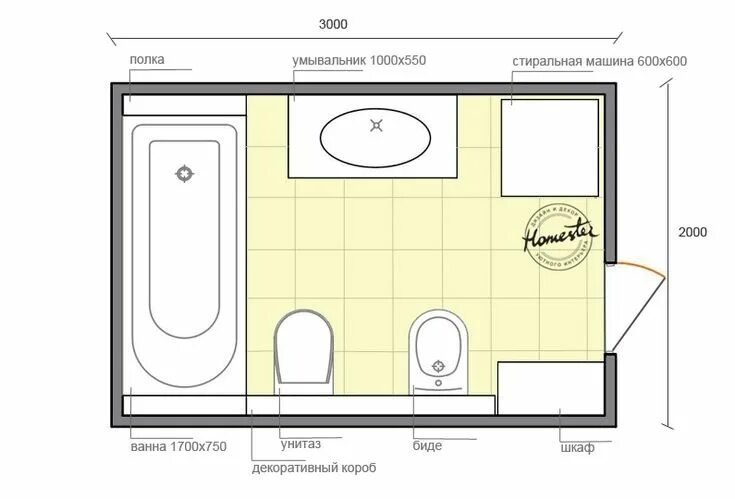 Правильная планировка ванной комнаты Дизайн для ванной комнаты 6 кв. м. Bedroom layouts, Floor plans, Home