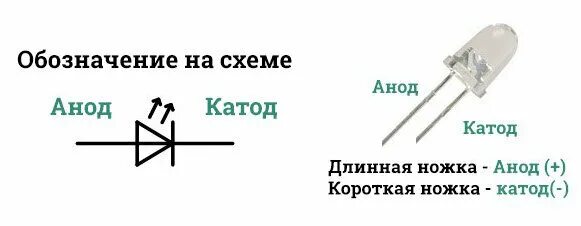 Правильная полярность подключения светодиода Как определить полярность светодиода Samodelof.ru Самоделки своими руками Дзен