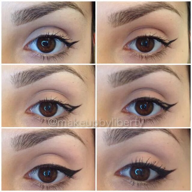 Правильная стрелка глаза фото Pin by Liberty Weaver on Makeup By Liberty Winged eyeliner, Winged eyeliner tuto