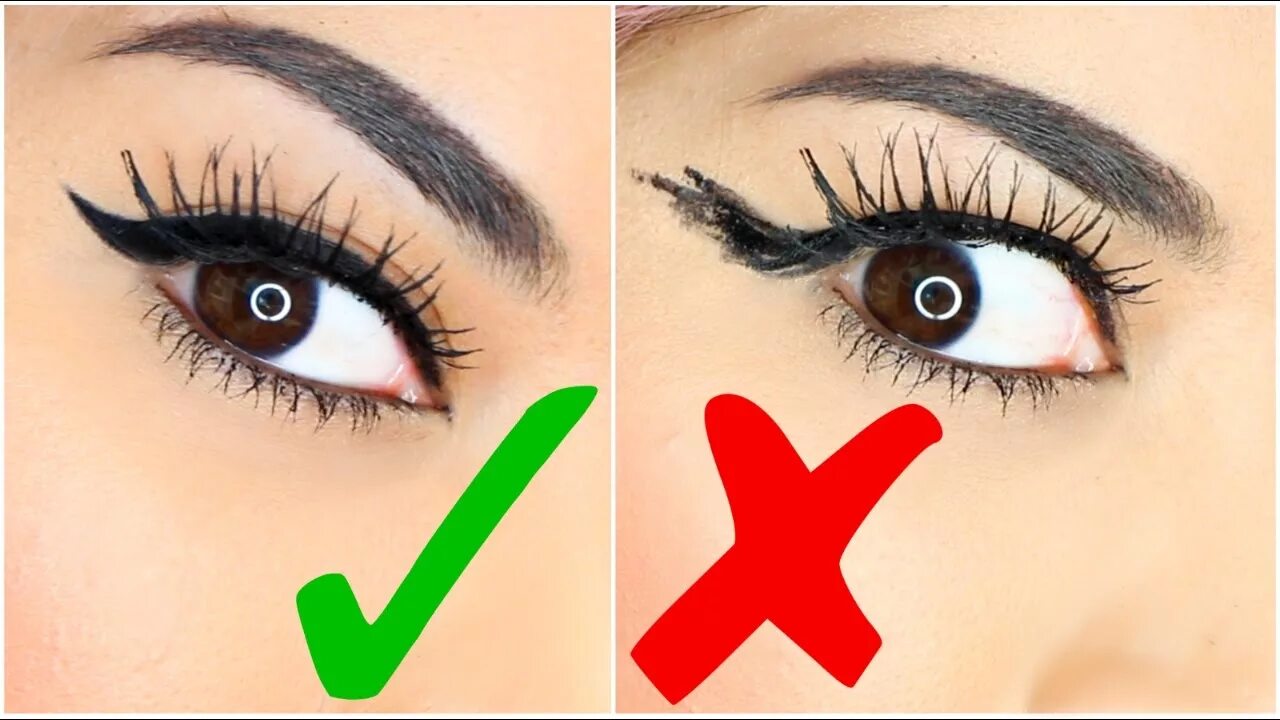 Правильная стрелка глаза фото 9 EASY EYELINER HACKS For Perfect Winged Eyeliner! - YouTube