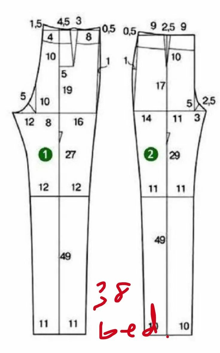 Правильная выкройка брюк Пин на доске модели Выкройка брюк, Узорчатые брюки, Узоры для юбки