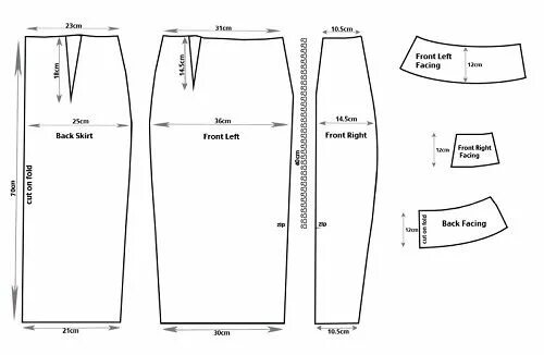 Правильная выкройка юбки Công thức cắt may chân váy bút chì cho ai cũng học được Molde de faldas, Patrón 