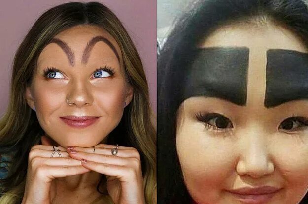 Правильно нарисованные брови фото 13 Eyebrow Trends From 2017 That Need To Go Away Forever Funny eyebrows, Eyebrow