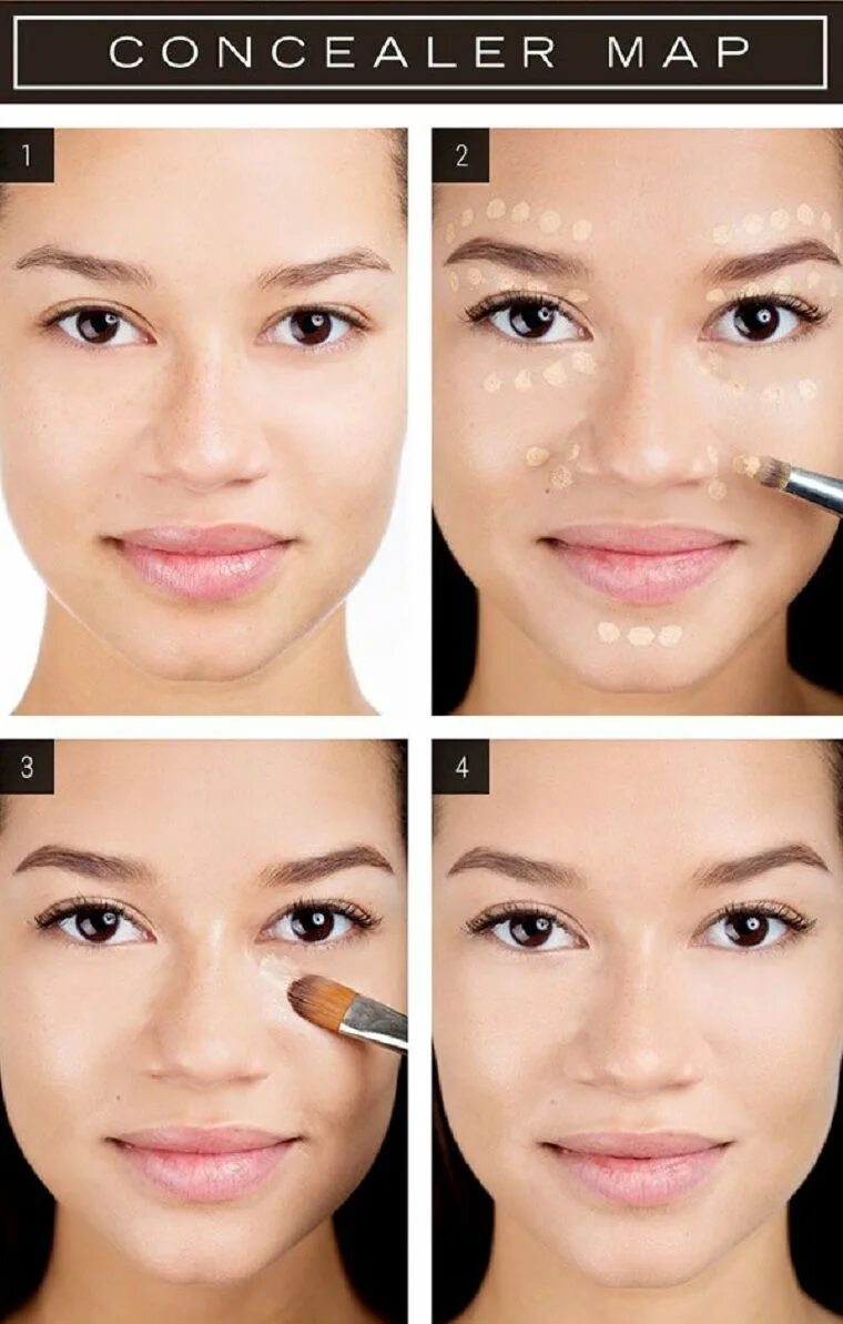 Правильно пользоваться макияжем #tutorial #beaty #concealer Concealer map, How to apply concealer, Makeup for be