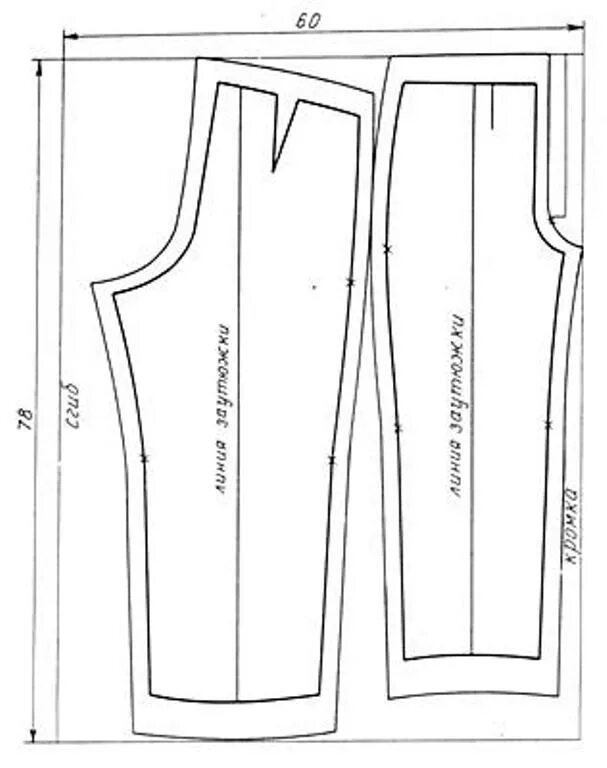 Правильно разложить выкройку брюк на ткани Раскладка брюк