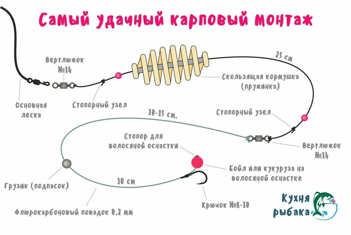 Правильно собрать оснастку Фидерные снасти на сазана своими руками: изготовление и монтаж