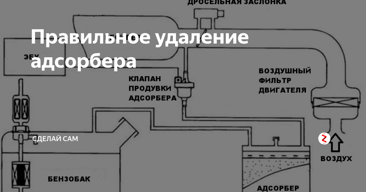 Правильное подключение адсорбера Правильное удаление адсорбера Сделай Сам Дзен