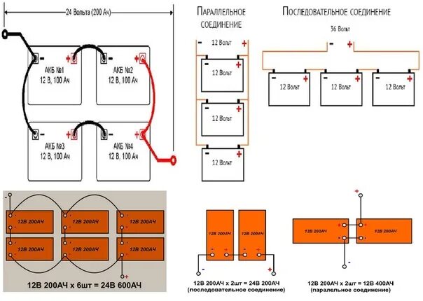 Правильное подключение акб Схема подключения 2 аккумуляторов