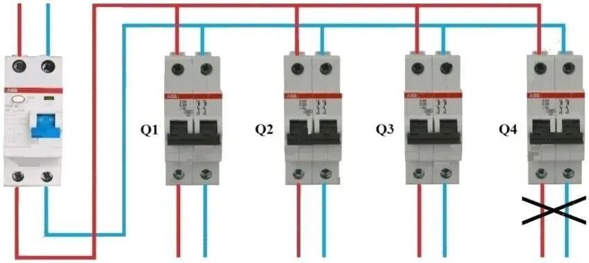 Правильное подключение автомата сверху или снизу схема Для чего нужны двухполюсные автоматы фото - DelaDom.ru