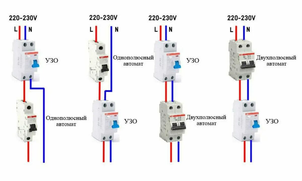 Правильное подключение дифавтомата с заземлением Розетка через узо