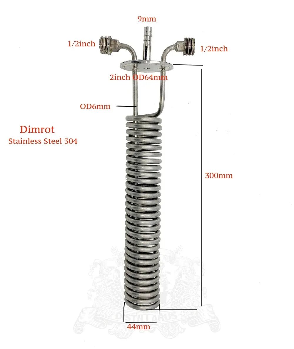 Правильное подключение димрота 2" OD64mm Dephlegmator, Dimrot , Stainless Steel 304 - buy at the price of $35.0