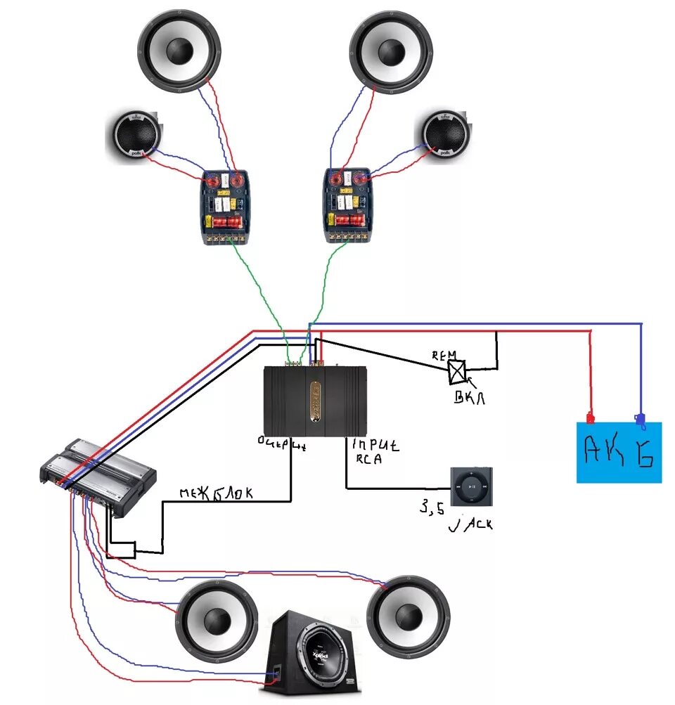 Как подключить 8 динамиков к автомагнитоле без усилителя - фото - АвтоМастер Инф