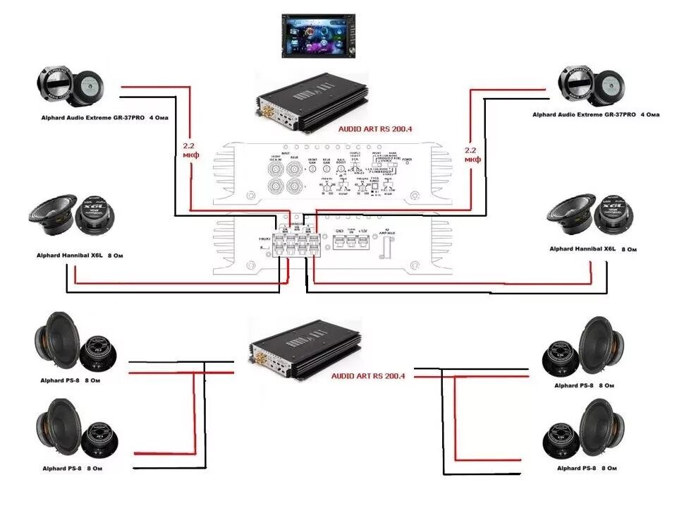 Правильное подключение динамиков к усилителю Что будет играть у нас в "White Power" - Mitsubishi Lancer IX, 2 л, 2006 года ав
