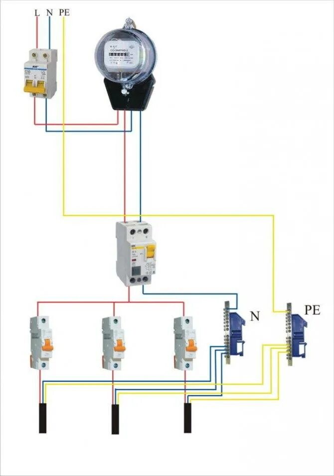 Правильное подключение электросчетчика в частном доме Электрощиток в гараже своими руками: как правильно собрать, схема подключения
