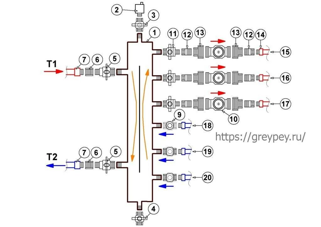 Правильное подключение гидрострелки Гидравлическая стрелка для систем отопления схема - Всё об отоплении