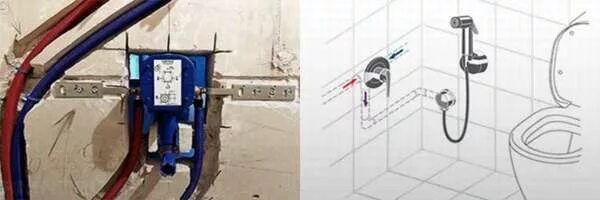 Правильное подключение гигиенического душа Размеры гигиенического душа скрытого монтажа в туалете