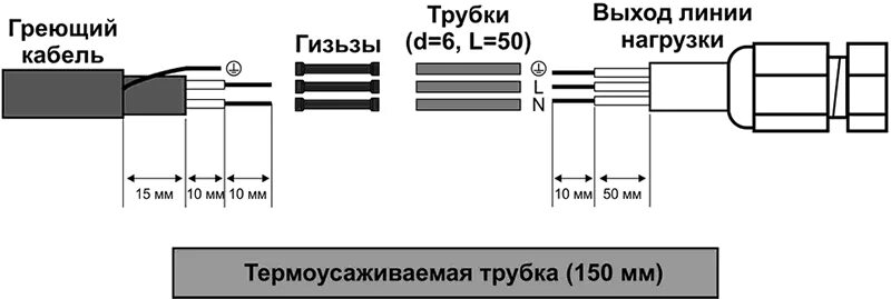 Правильное подключение греющего кабеля Терморегулятор/термостат для защита труб и канализации от замерзания АРТ-18КБ, в