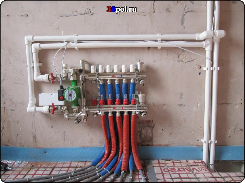 Правильное подключение коллектора теплого пола Водяной тёплый пол 4 этажа. Иркутск. Ерши.