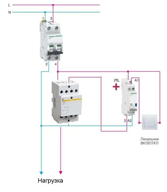 Правильное подключение контактора Установка контактора фото - DelaDom.ru