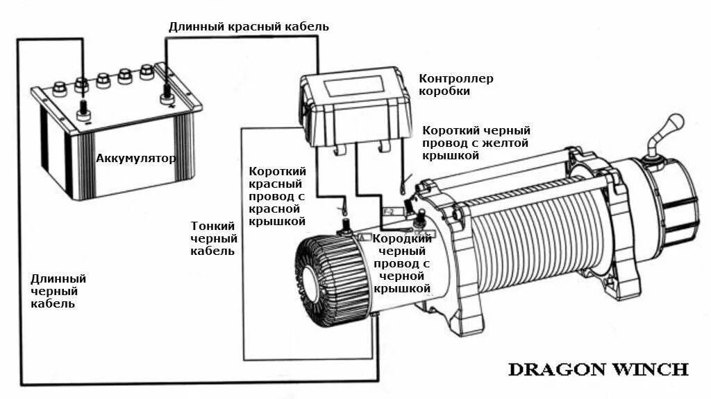 Правильное подключение лебедки Схема лебедки спрут