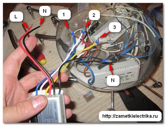 Правильное подключение люстры с пультом Схема подключения и ремонт люстры с пультом управления Заметки электрика