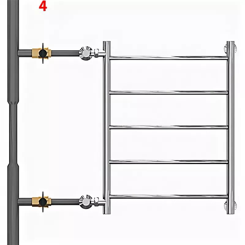Правильное подключение полотенцесушителя лесенка Варианты подключения водяного полотенцесушителя типа Лесенка