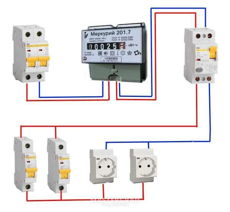 Правильное подключение счетчика меркурий 201.7 Схема включения электросчетчика меркурий 201