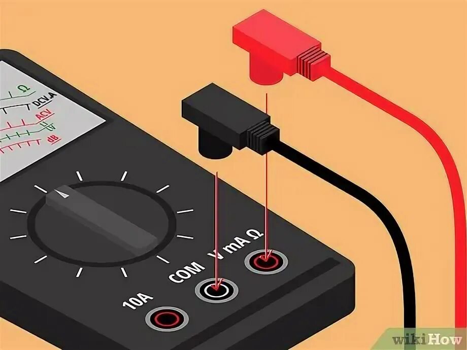 Правильное подключение щупов к мультиметру 3 Ways to Measure Resistance - wikiHow