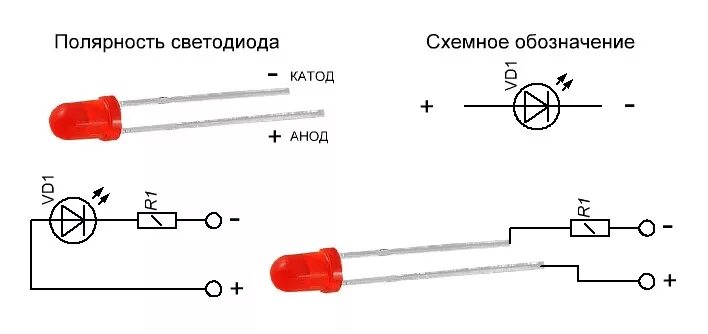 Правильное подключение светодиода к 5 в Правильное подключение светодиода. Схемы подключения. Научно-производственное пр