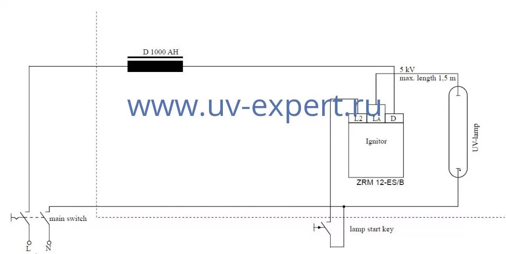 Правильное подключение ультрафиолетовой лампы пятиватной Схема подключения уф лампы