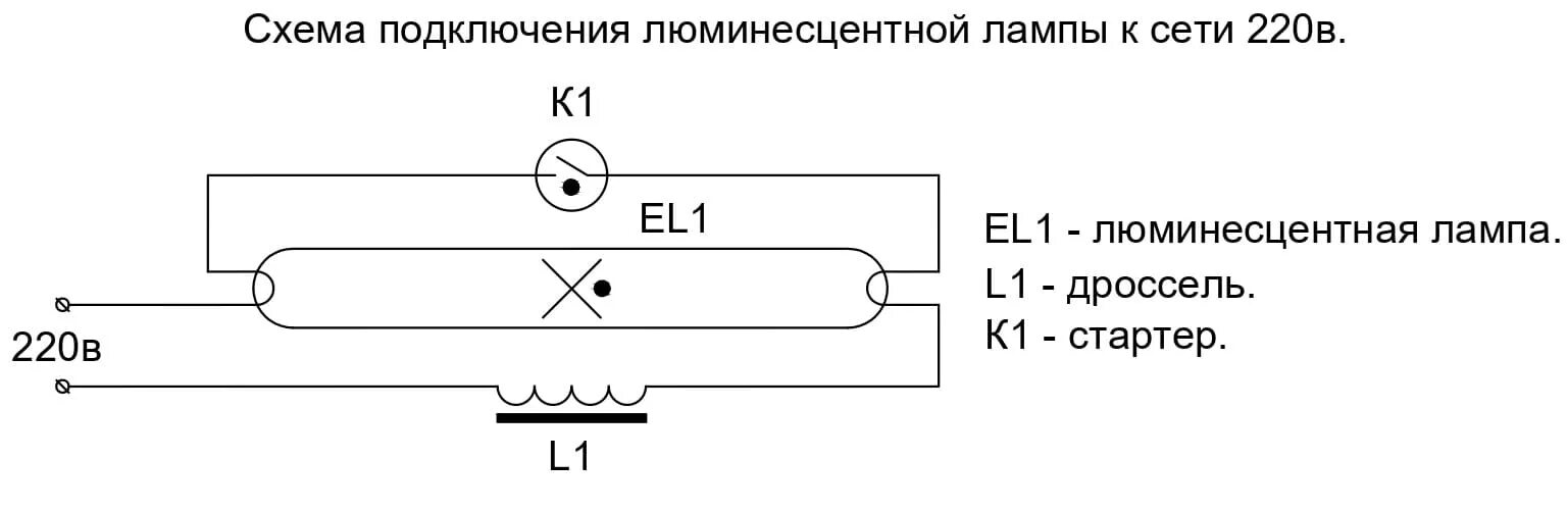 Правильное подключение ультрафиолетовой лампы пятиватной Схема светильника для люминесцентных ламп фото - DelaDom.ru