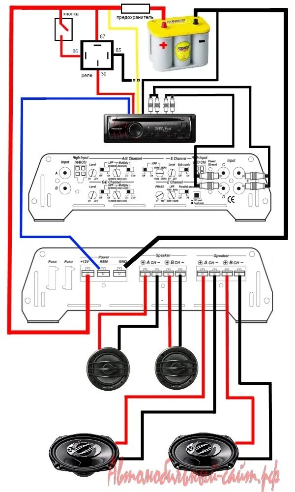 Правильное подключение усилителя автозвук продолжение - Ford Focus II Hatchback, 1,6 л, 2009 года автозвук DRIVE2