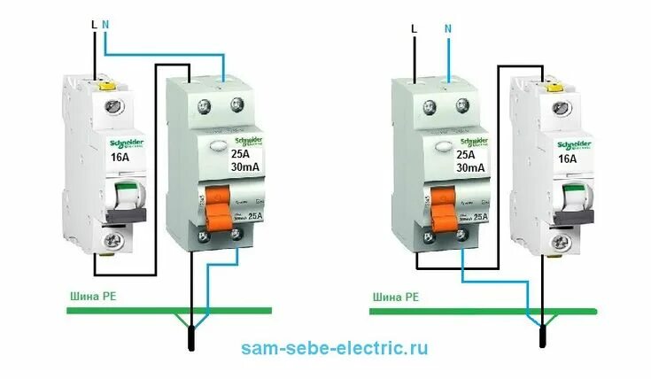 Правильное подключение узо и дифавтомата Как правильно установить УЗО - до или после автомата