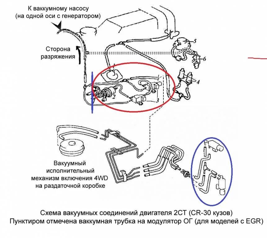 Правильное подключение вакуумных трубок Нужна помощь - Toyota Lite Ace, 2 л, 1989 года другое DRIVE2