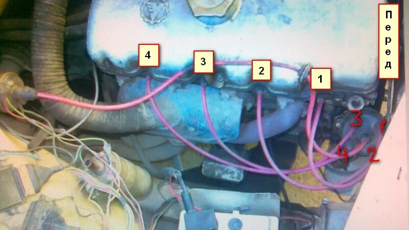 Правильное подключение высоковольтных проводов на 2141 Москвич 2141 1.5 бензиновый 1993 на DRIVE2