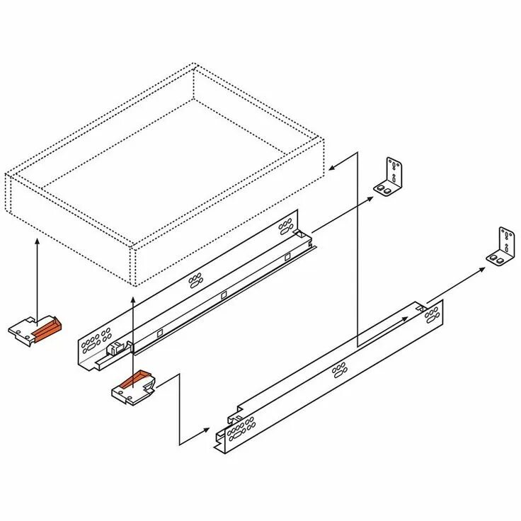 Правильное подключение ящика Blum 563H3810B 15 Tandem plus BLUMOTION 563H Full Ext Drawer Slide for 5/8 Drawe