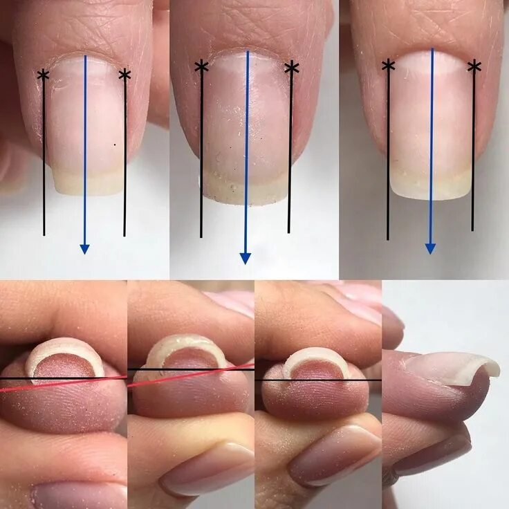 Правильные формы ногтей фото роки и МК az Instagramo Basic nails, Nail shapes, Nail techniques