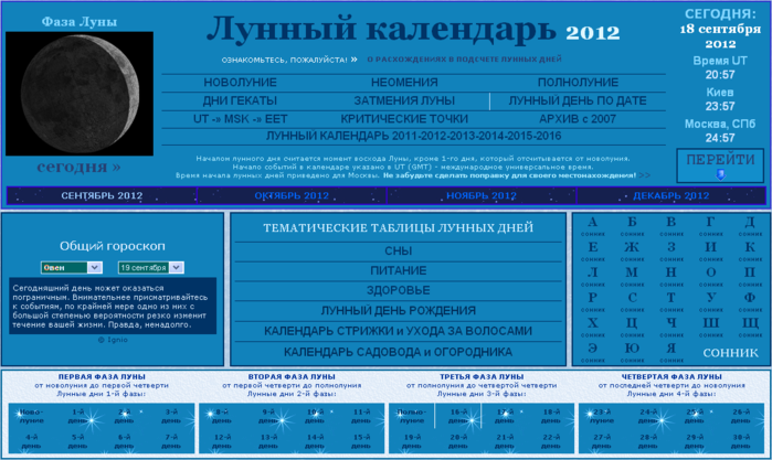 Правильный лунный календарь Лунны com календарь