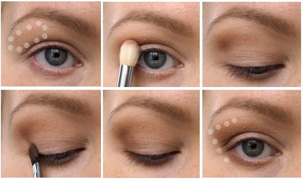 Правильный макияж для нависшего века Basic eyeshadow shape for deep set or hooded eyes. charlottaeve.com Deep set eye